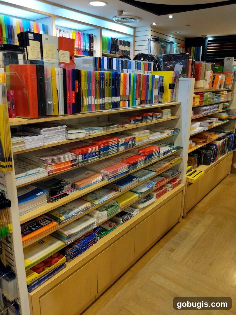 Stationery Store Shelves