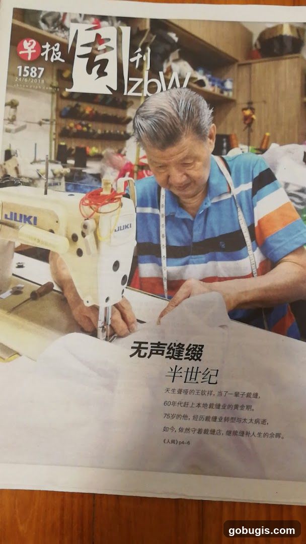 Man sewing