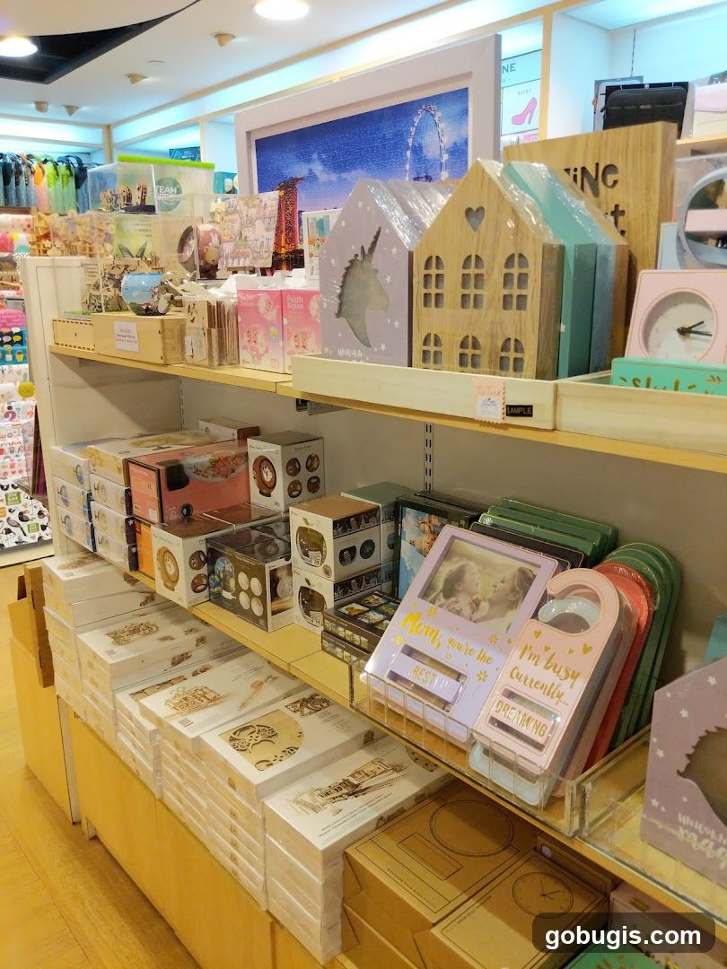 Store Interior with Shelves of Gifts