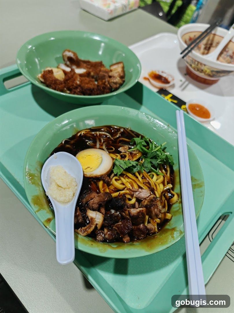 Noodles with Meat and Side Dish