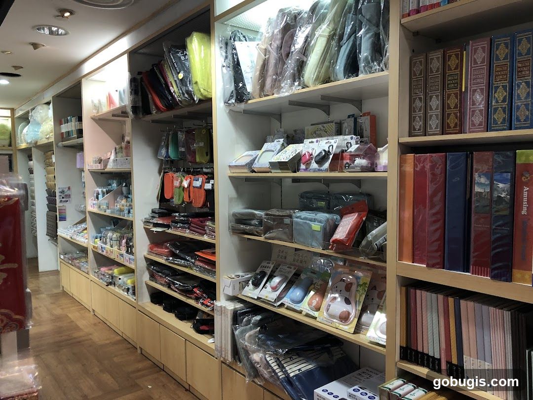 Store Interior with Shelves of Merchandise