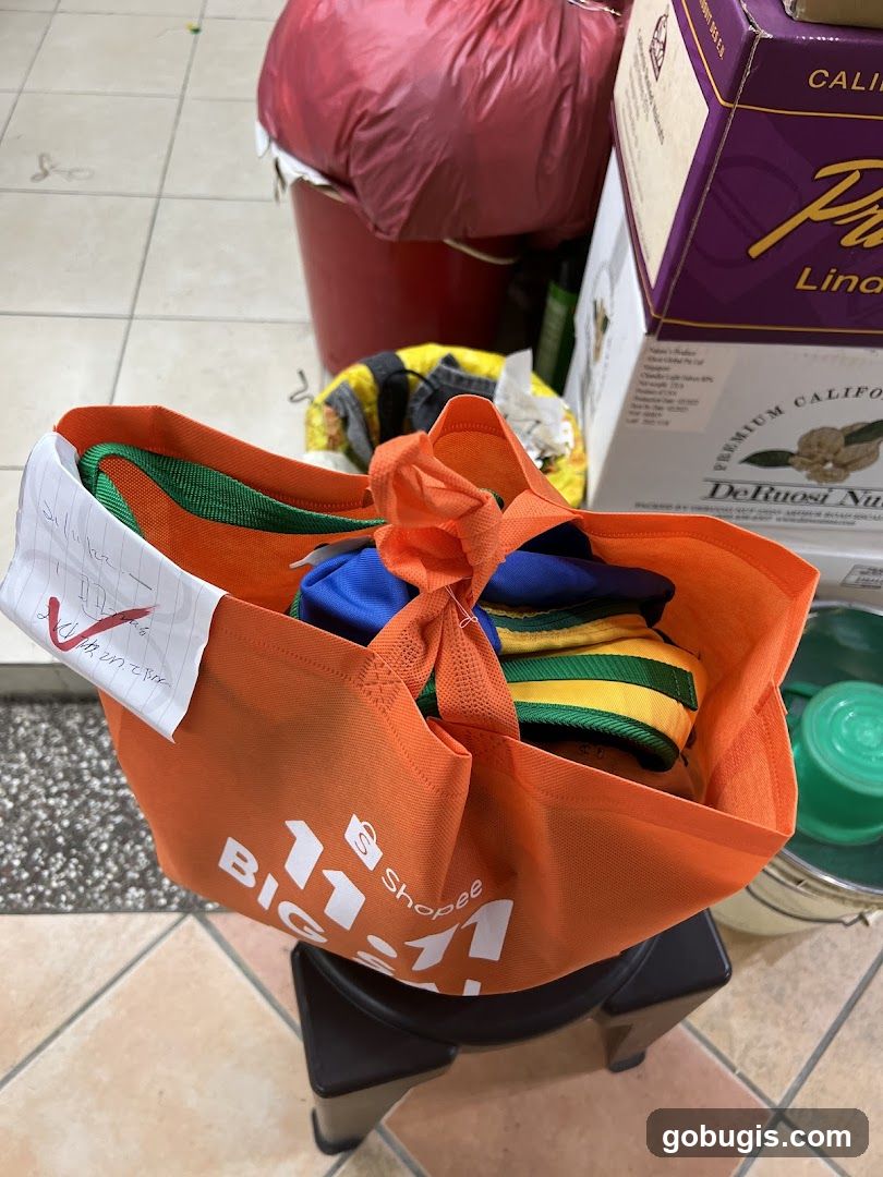 Orange Shopee Bag