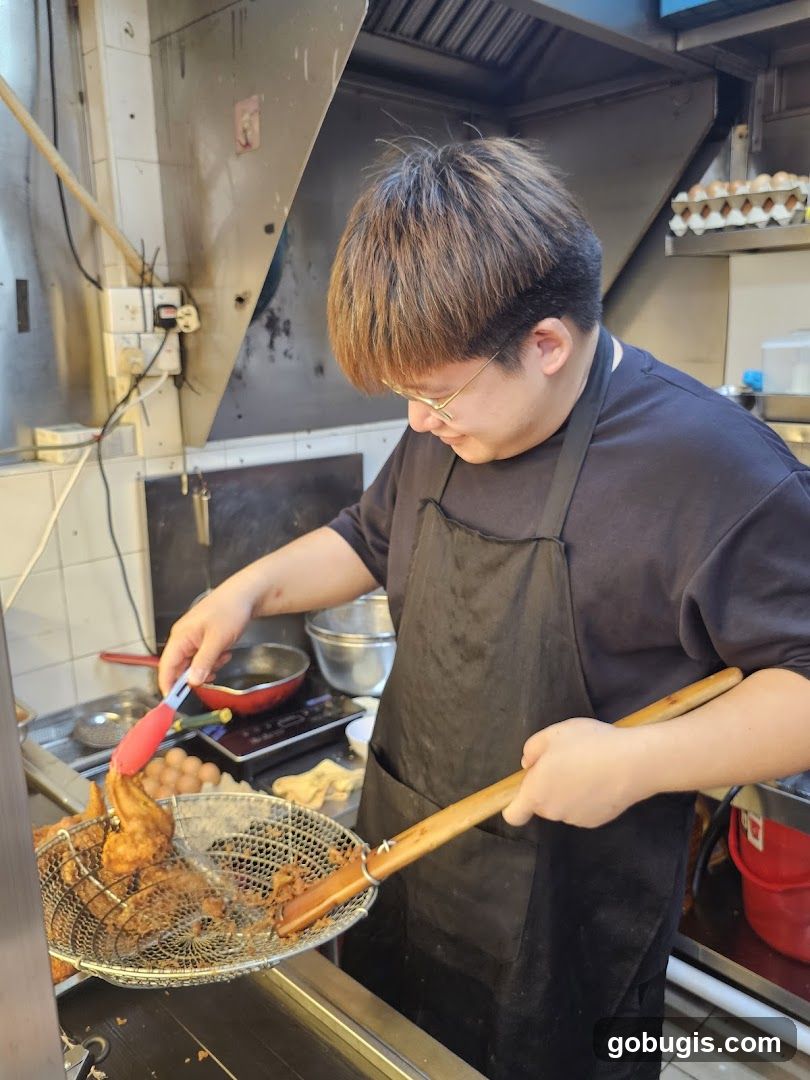 Chef Frying Food