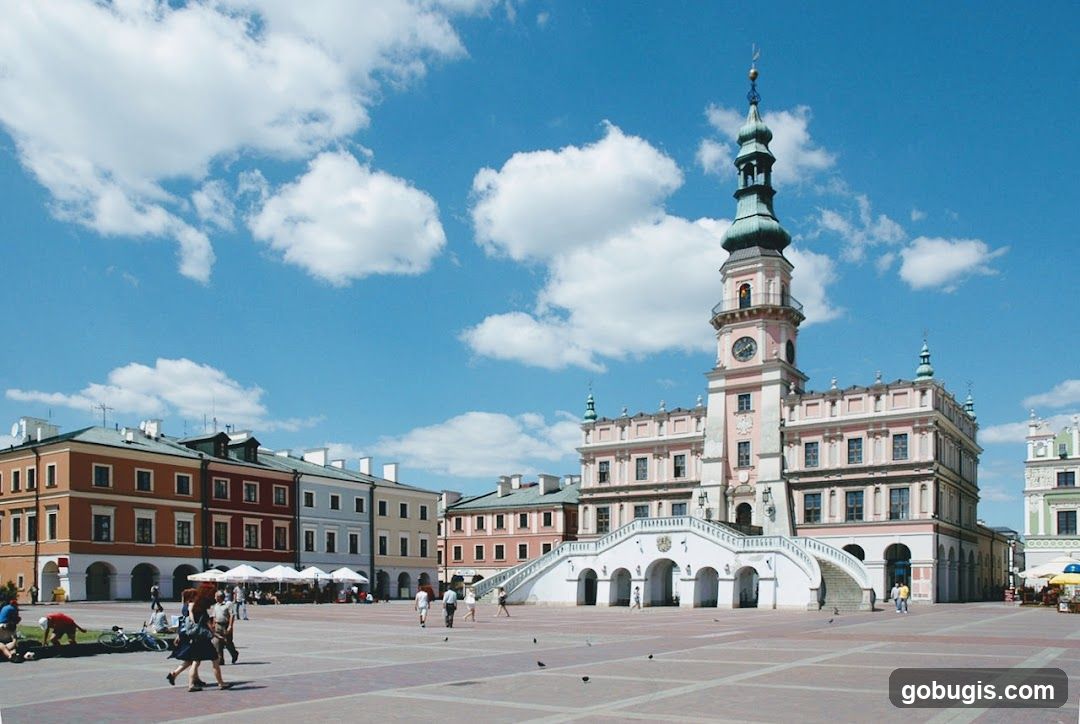 Town Square with Clock Tower