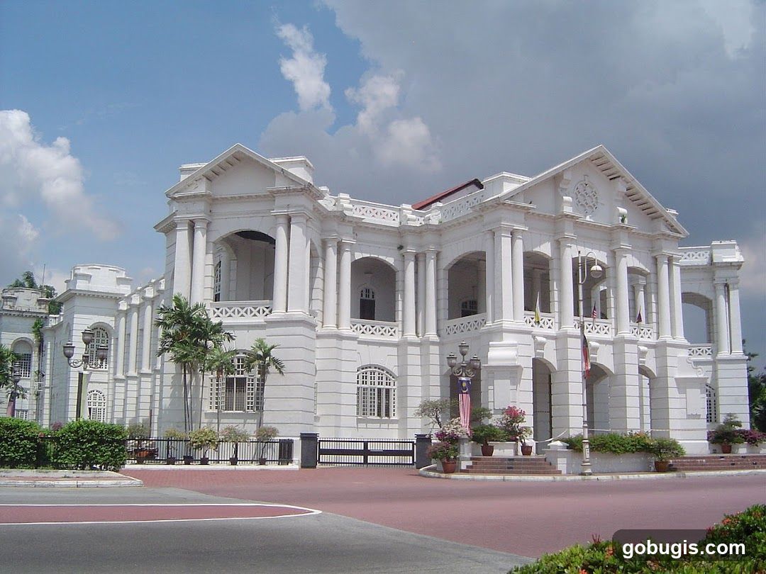 White Colonial Building