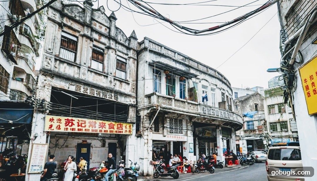 Street Scene with Shops