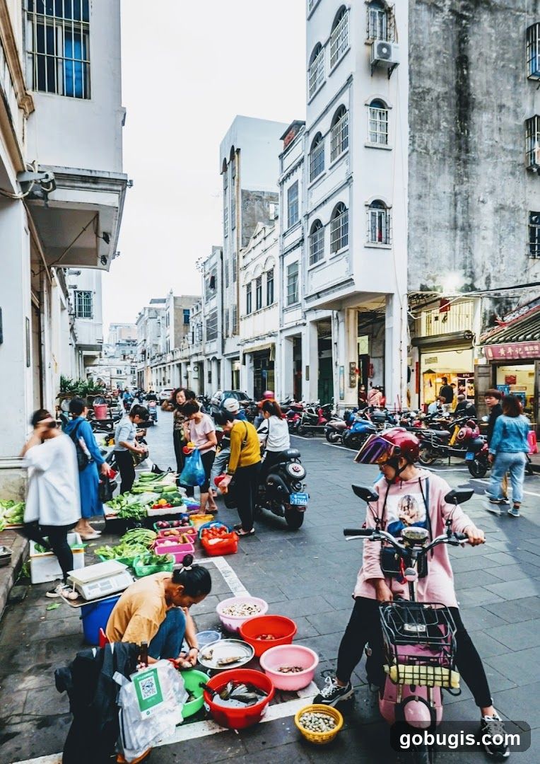 Street Market Scene