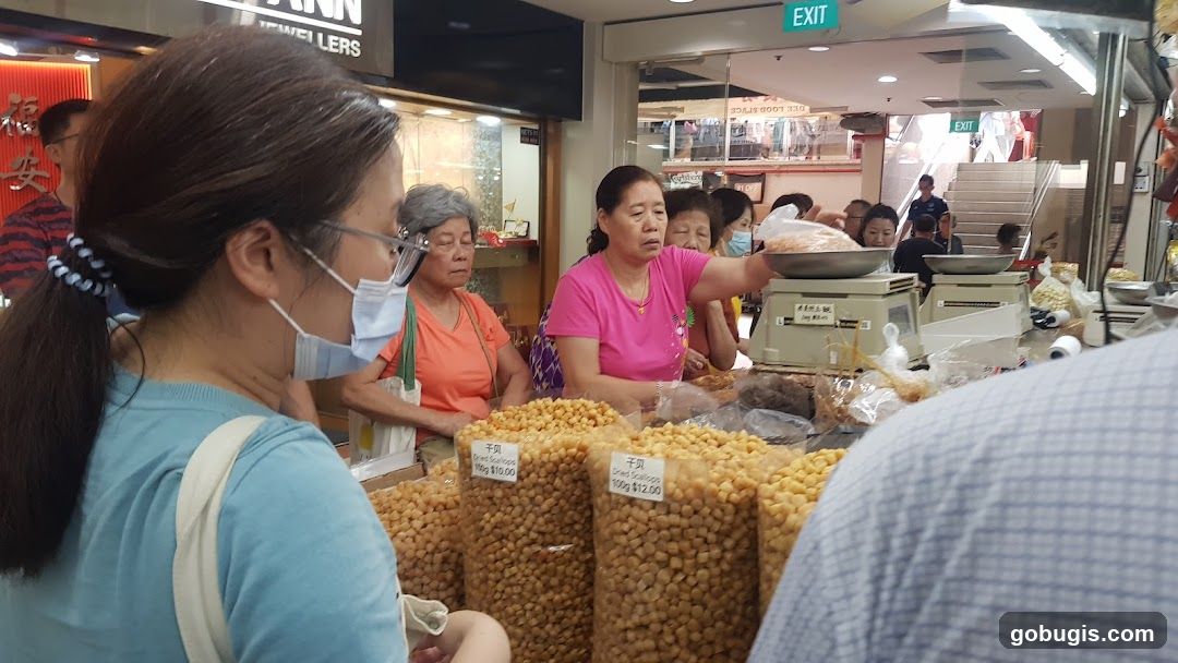 Market Stall with Dried Scallops