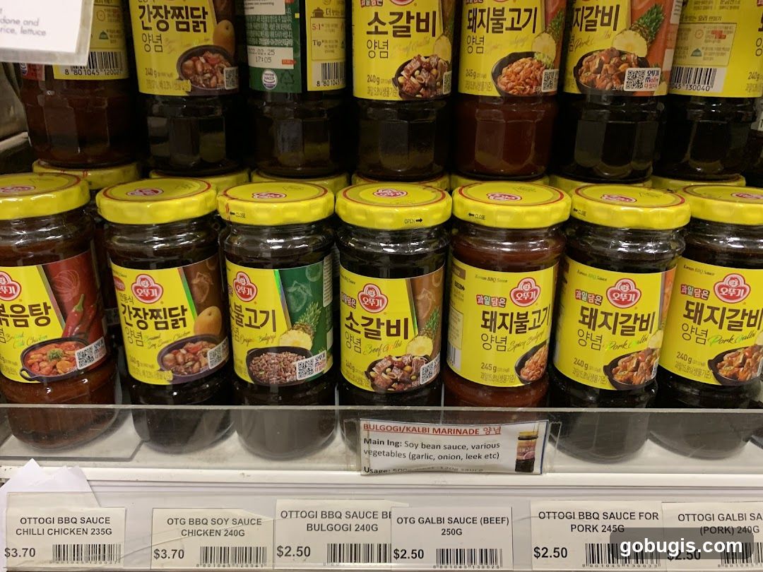 Korean Sauces on Shelf