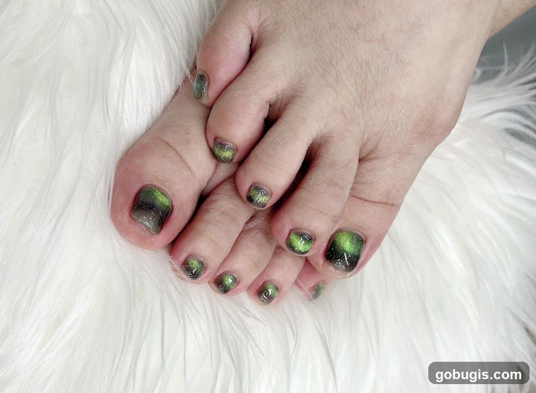 Green Ombre Pedicure