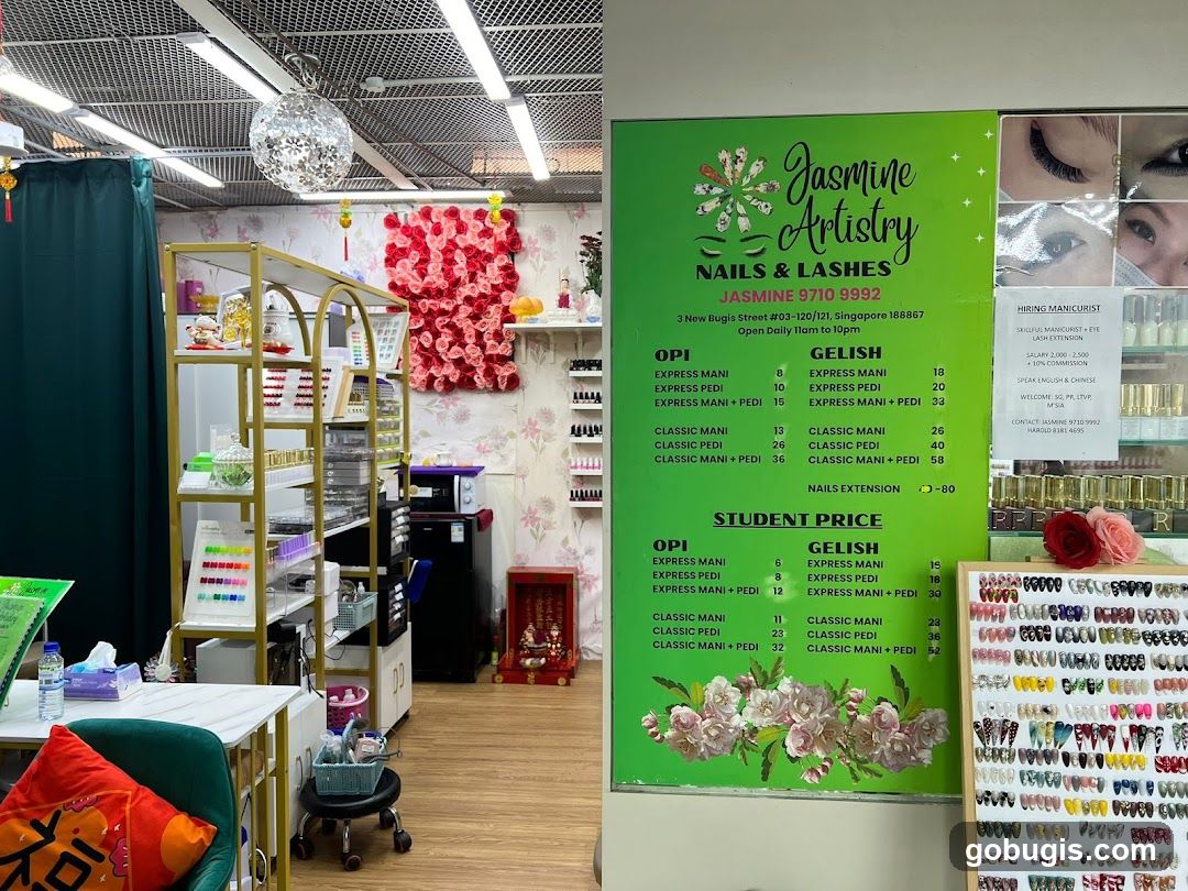 Jasmine Artistry Nails & Lashes Menu
