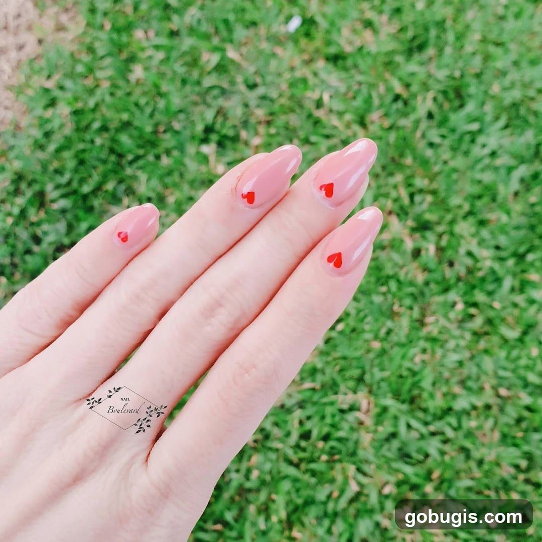 Nail Art with Hearts