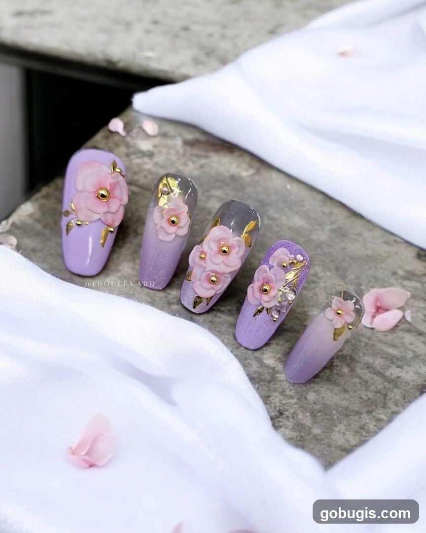 Nail Art with Floral Designs