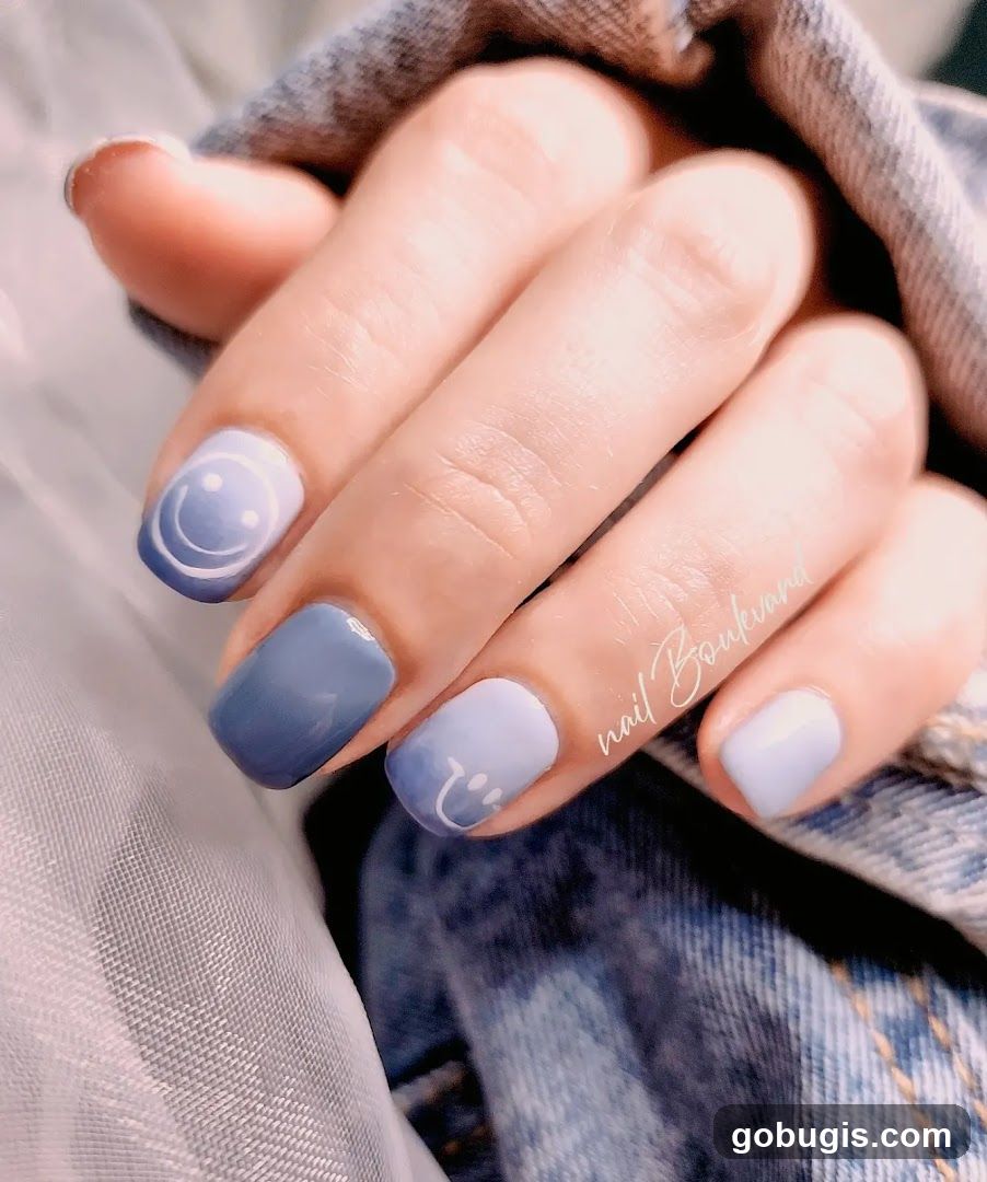 Nail Art with Smiley Faces