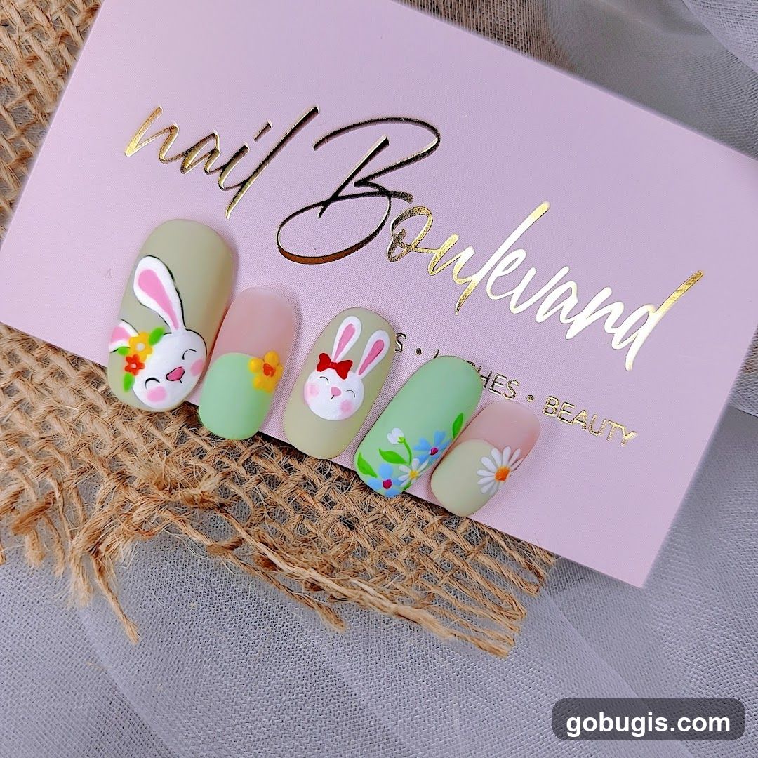 Easter Themed Nail Art Display