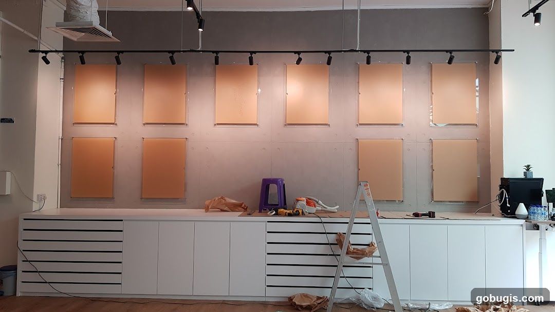 Empty Display Wall