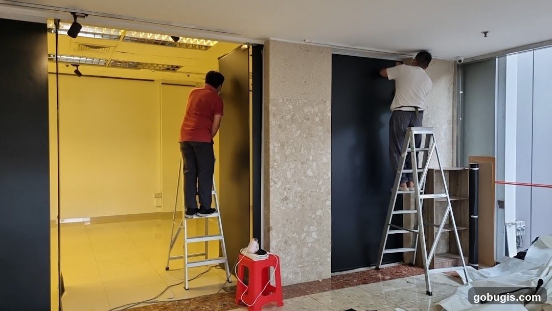 Installation of Black Panels