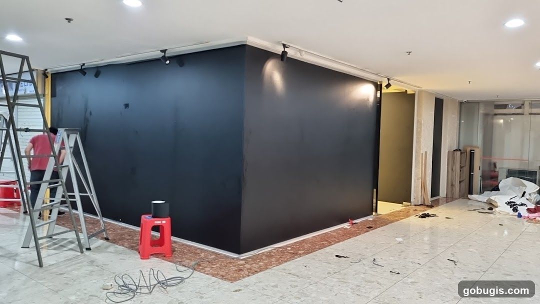 Interior renovation in progress