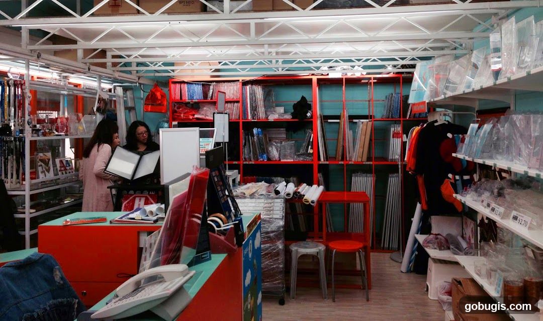 Store Interior with Display Shelves