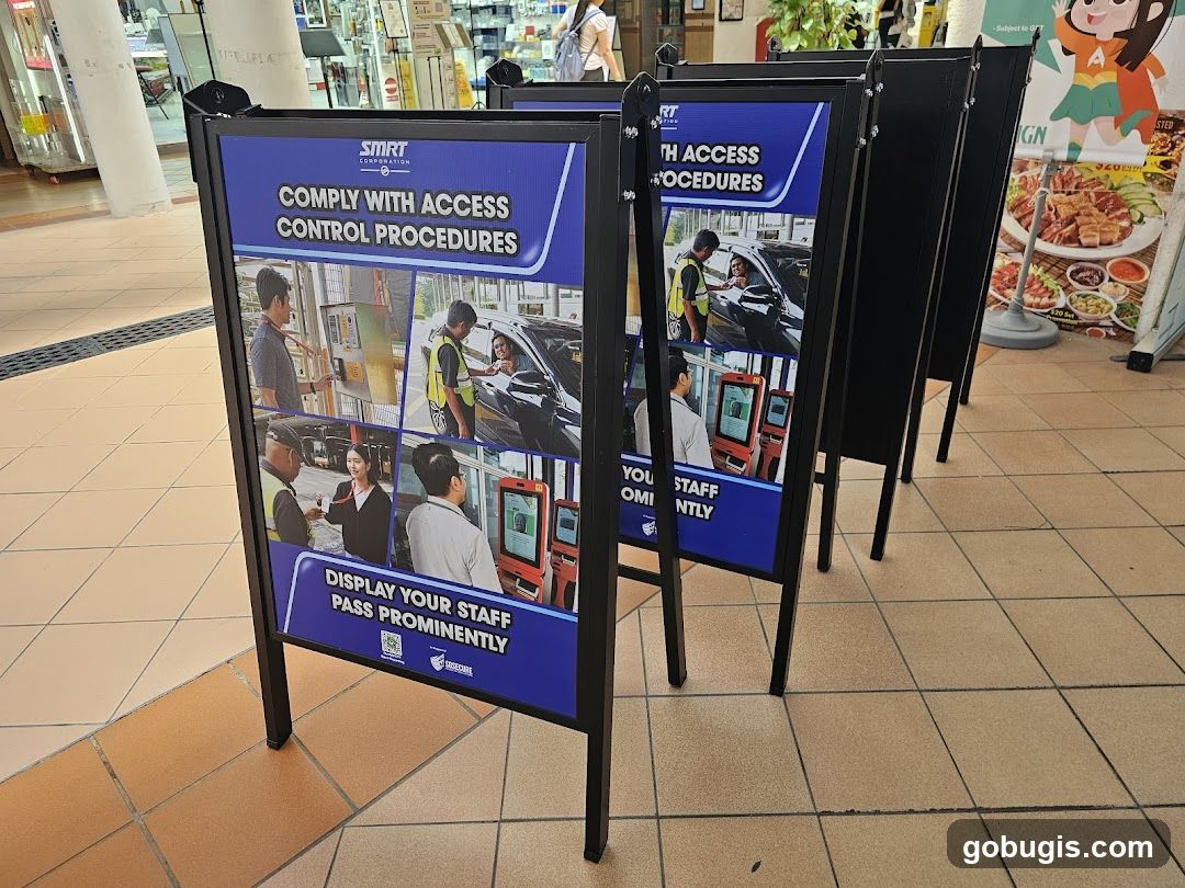 Access Control Procedures Signage