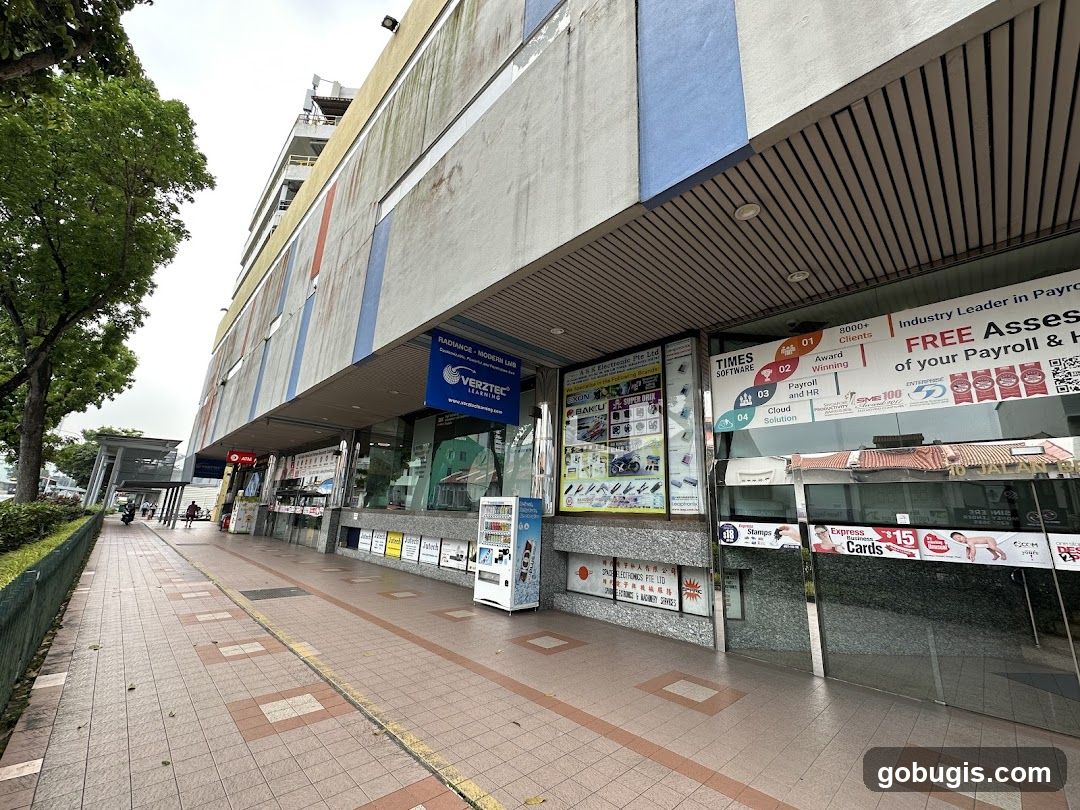 Storefront with advertisements