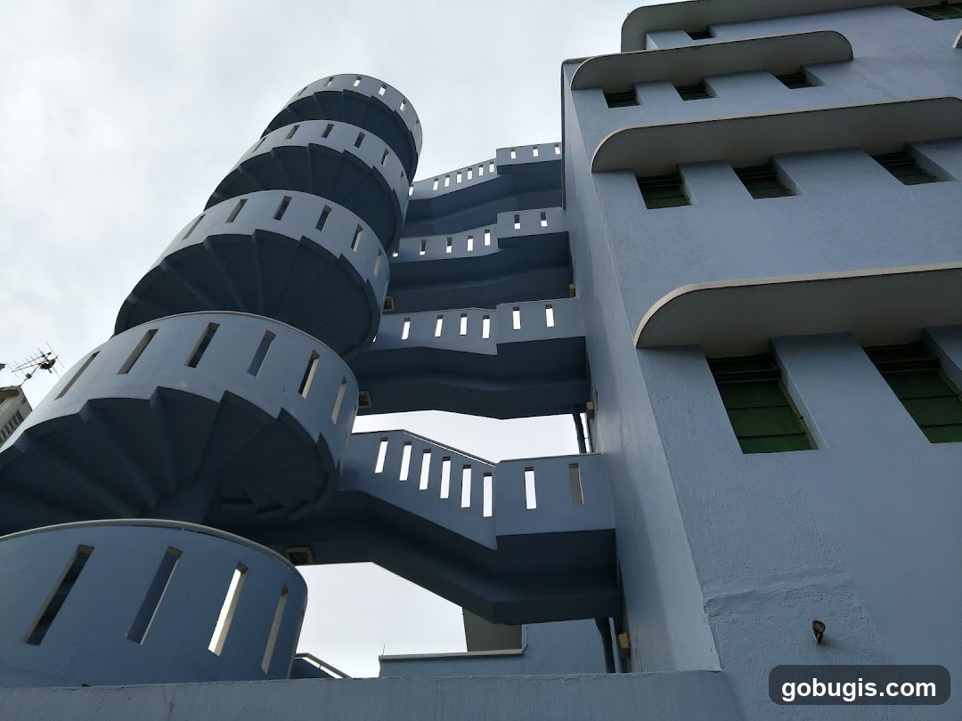 Exterior Staircase and Building Facade