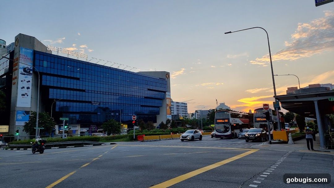 City Street Scene at Sunset