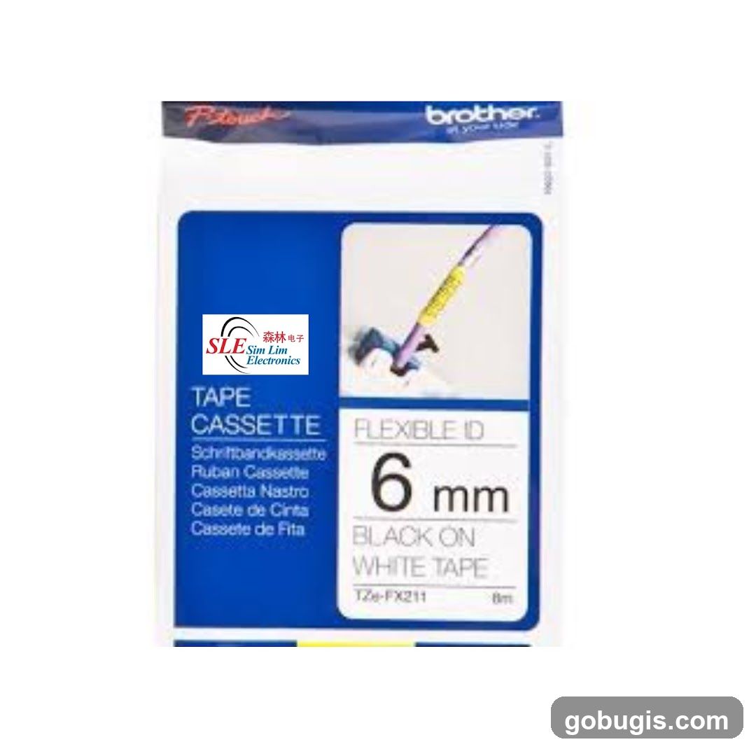 Brother TZe-FX211 Flexible ID Tape Cassette
