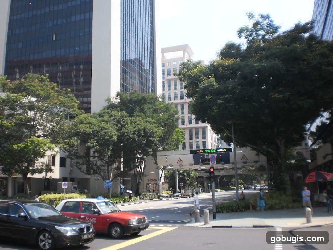 City Street Scene with Traffic and Buildings