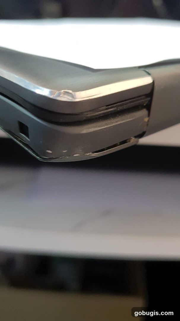 Damaged Laptop Corner