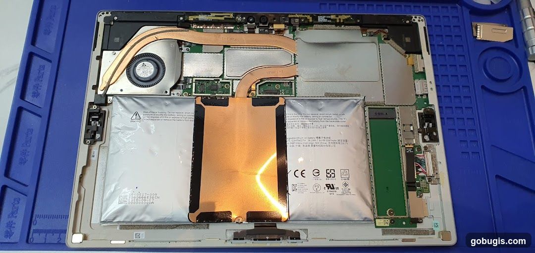 Disassembled Laptop Components