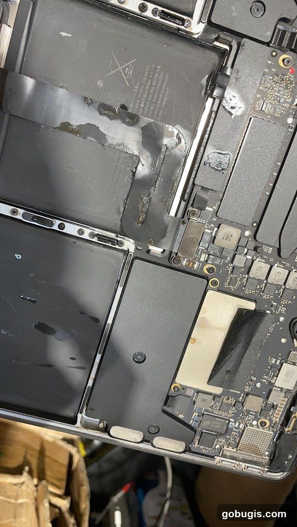 Damaged Laptop Battery