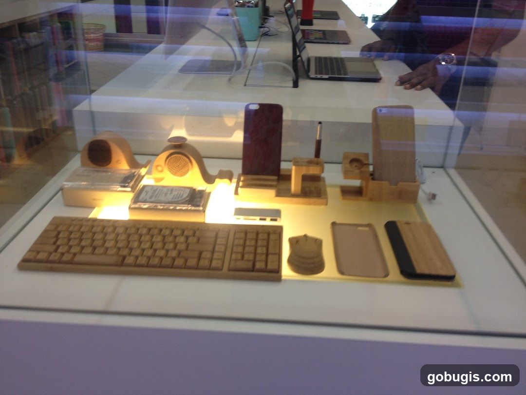 Wooden Tech Accessories Display