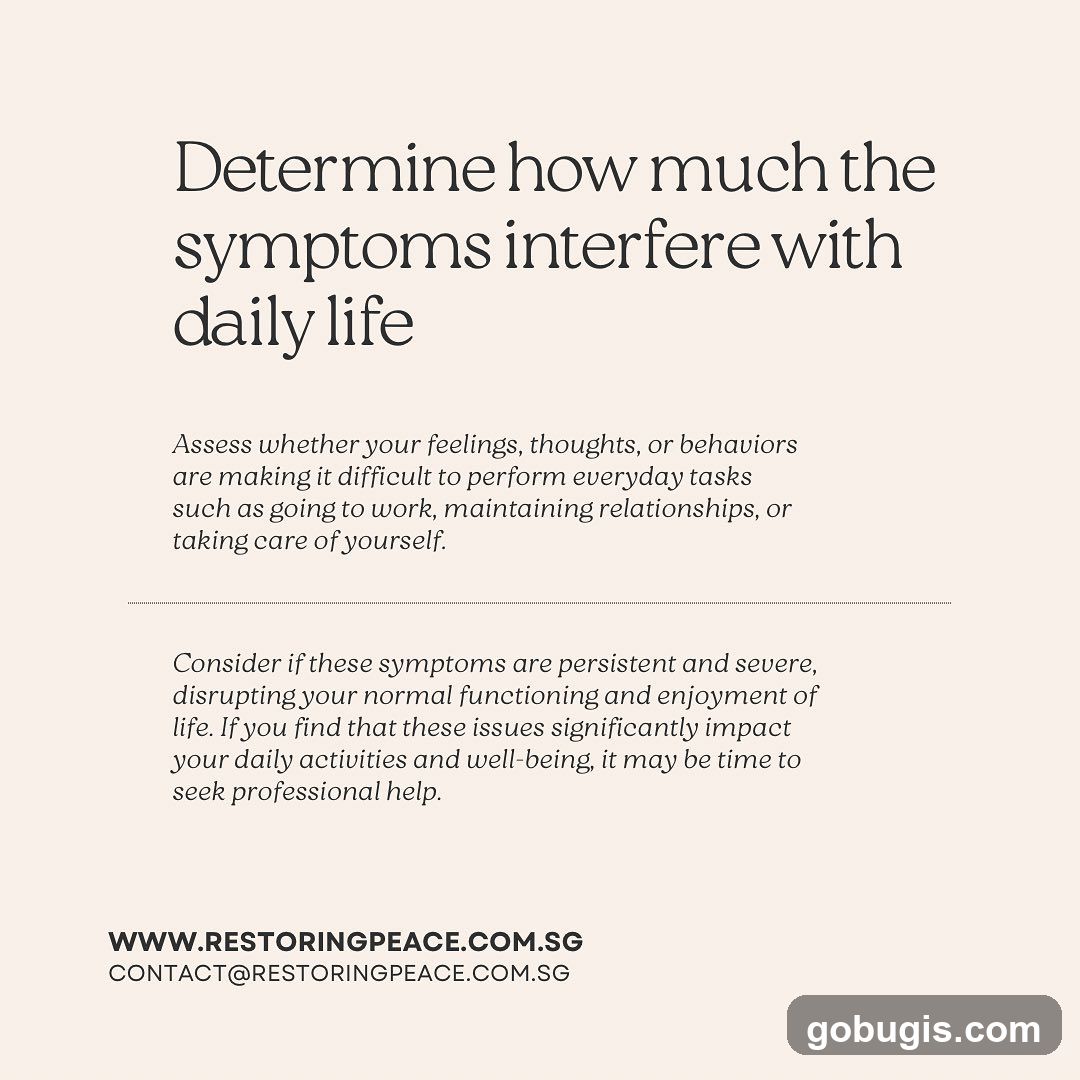 Determine how much the symptoms interfere with daily life