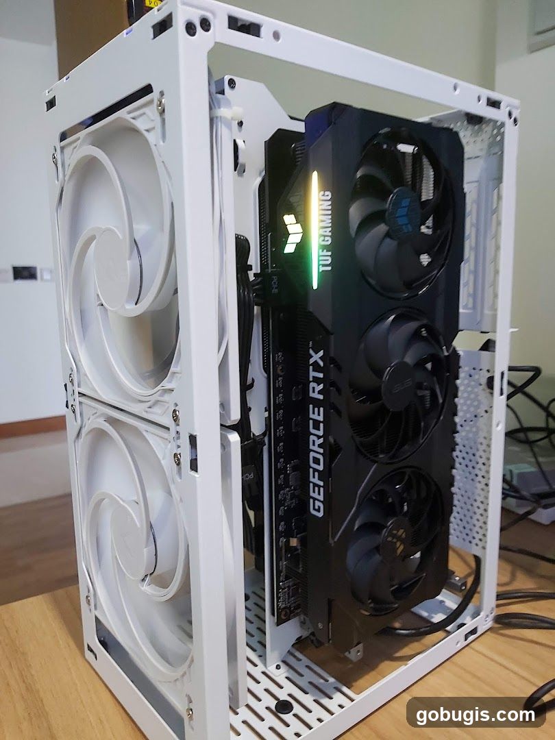Computer Case with Graphics Card