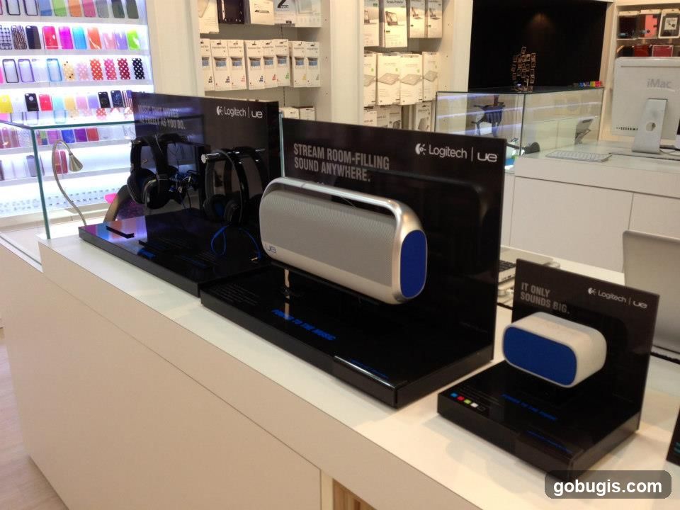 Logitech UE Speakers and Headphones Display