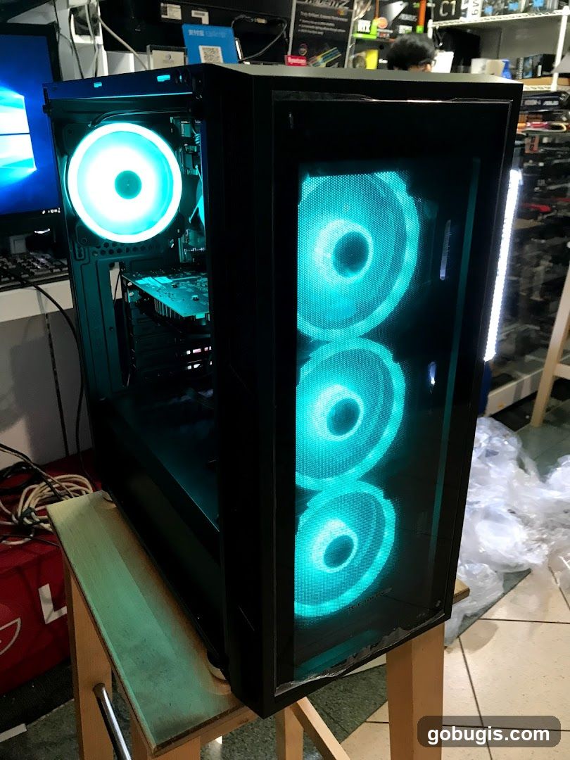 Computer Case with RGB Fans