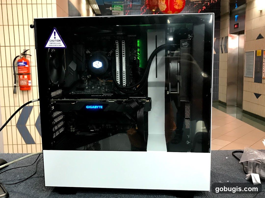 Computer Case with Internal Components
