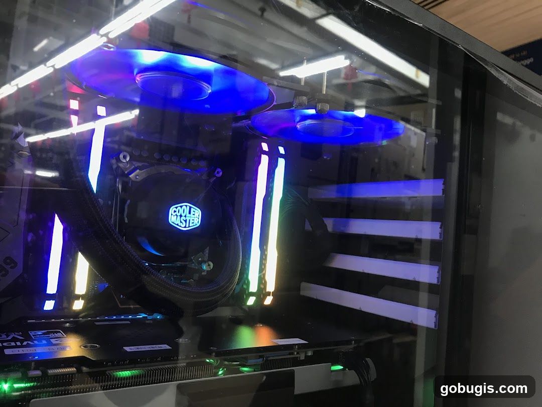 Computer Components with RGB Lighting