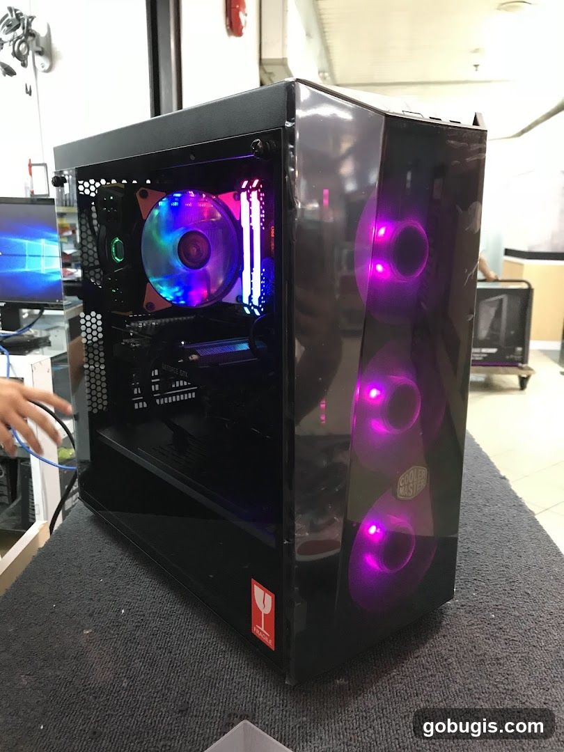 Computer Case with RGB Lighting