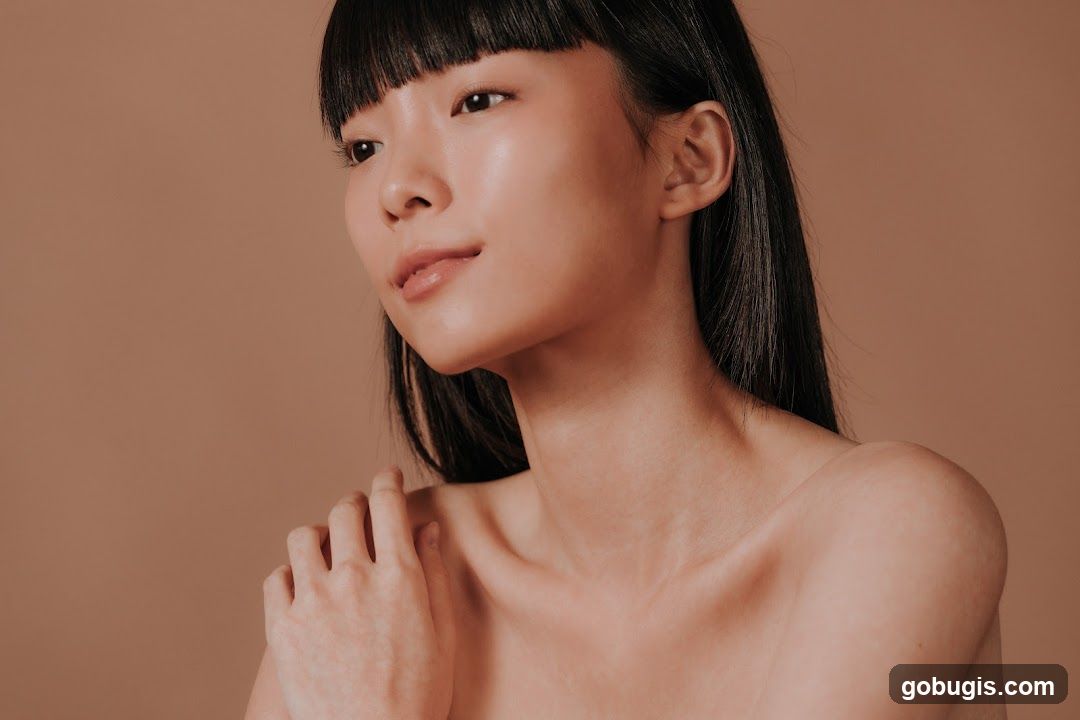 Portrait of a woman with bangs
