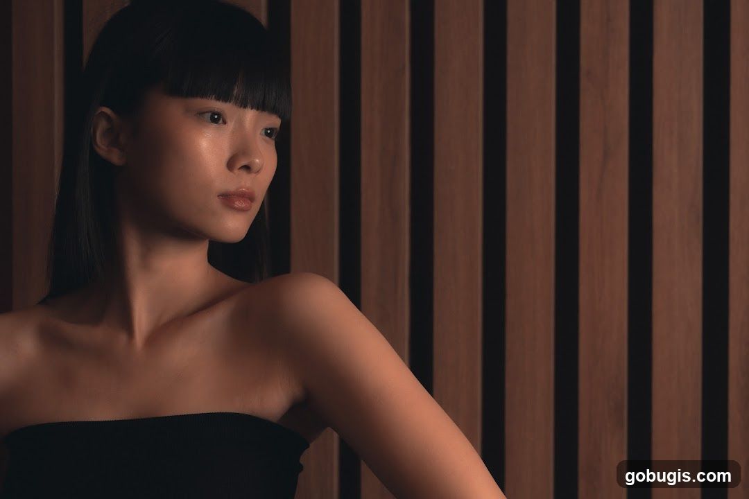 Woman with bangs