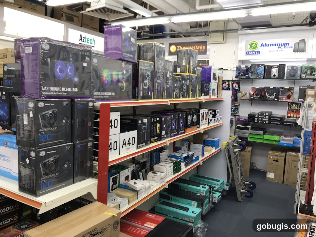 Computer Parts Store Interior