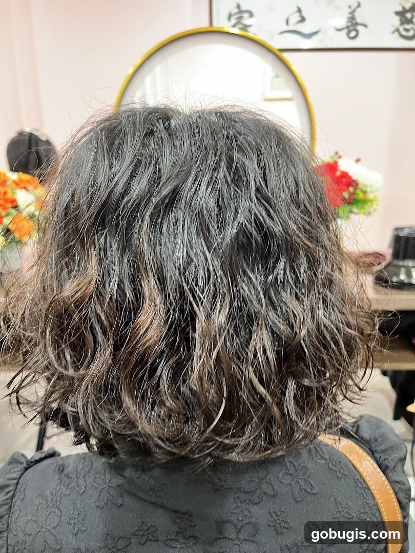Woman's Wet Hair After Styling