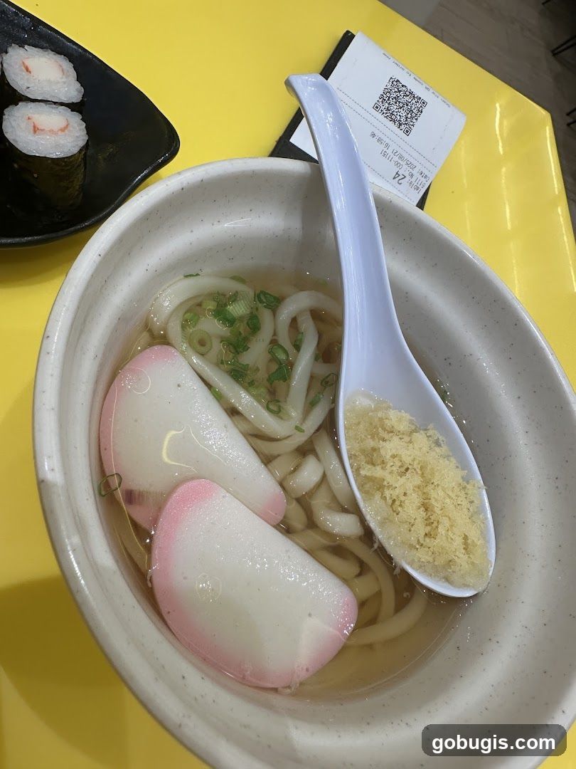 Udon Soup and Sushi