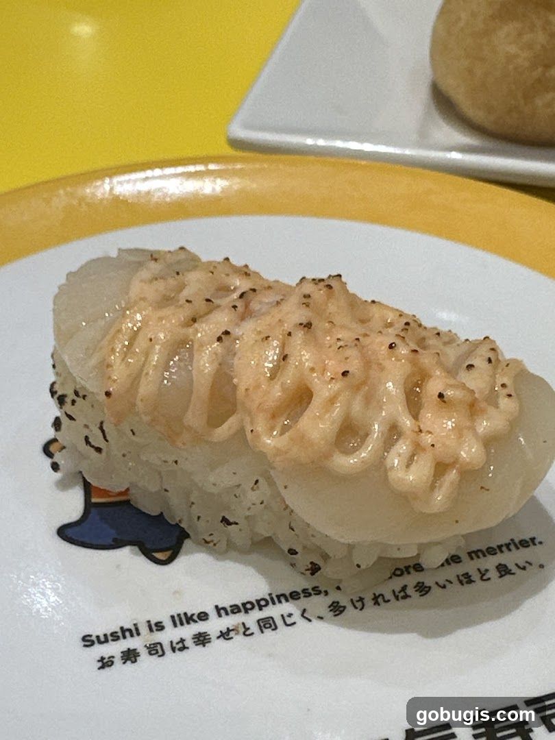 Scallop Sushi with Sauce