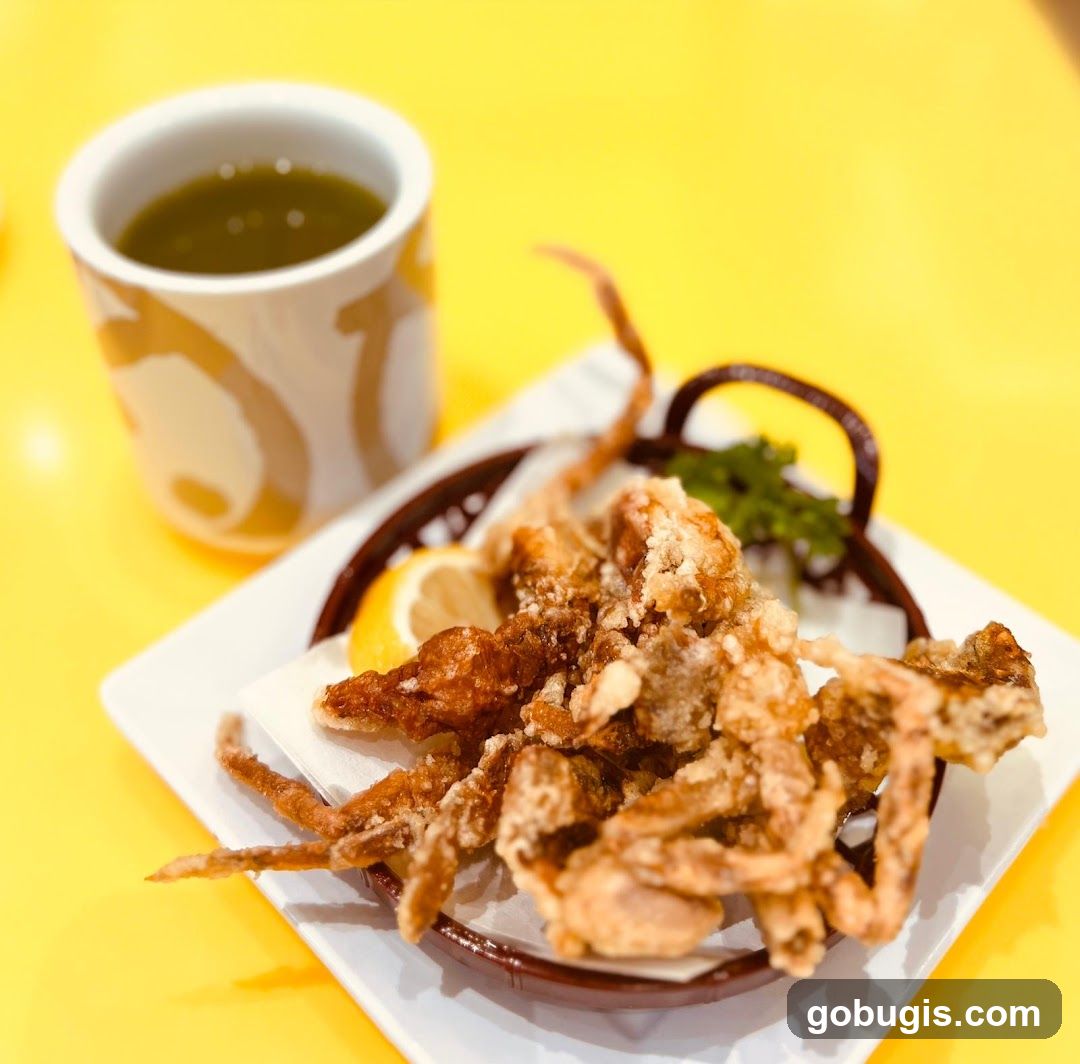 Fried Soft Shell Crab with Lemon and Tea