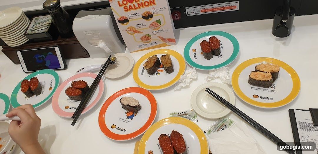 Sushi Plates on Conveyor Belt