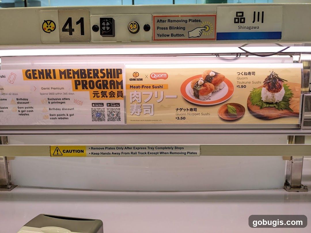 Genki Sushi Membership Program and Menu