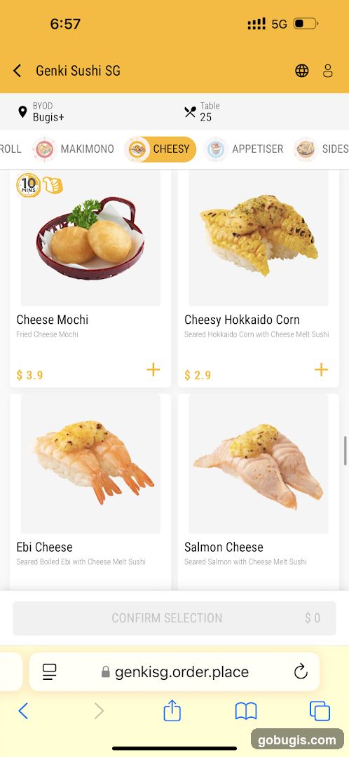 Genki Sushi SG Menu